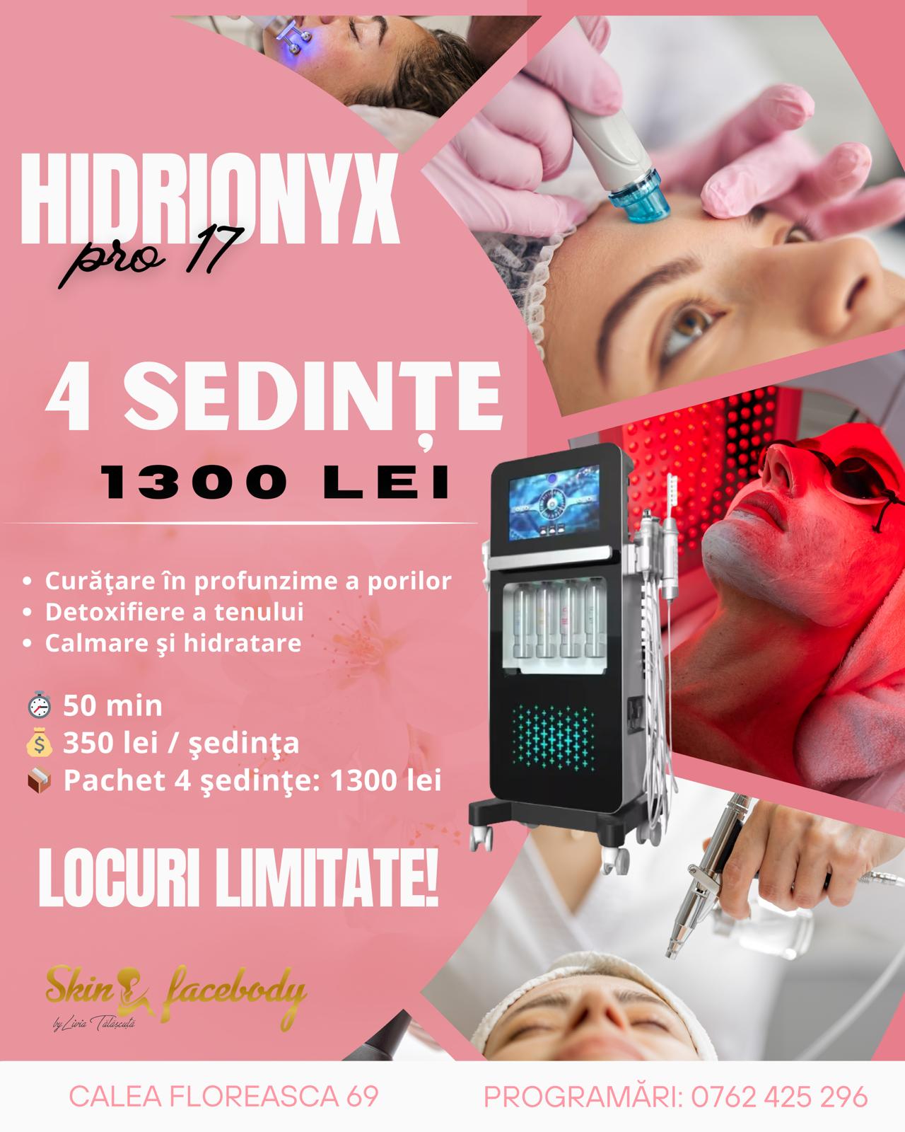 HIDRIONYX Pro 17 – Pachet 4 ședințe (Curățare profundă & Hidratare)