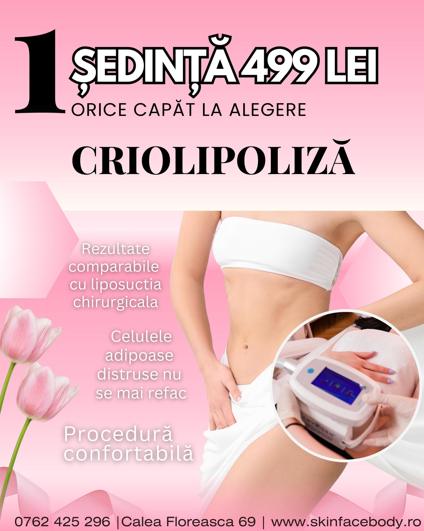 ❄️ Criolipoliză – Remodelare Corporală Fără Efort, Doar 499 Lei ❄️