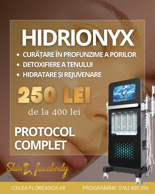 HIDRIONYX – Protocol Complet de Curățare și Rejuvenare Facială