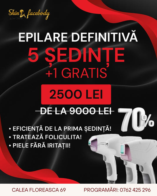Black Friday — Epilare Definitivă · 5 ședințe + 1 Gratis