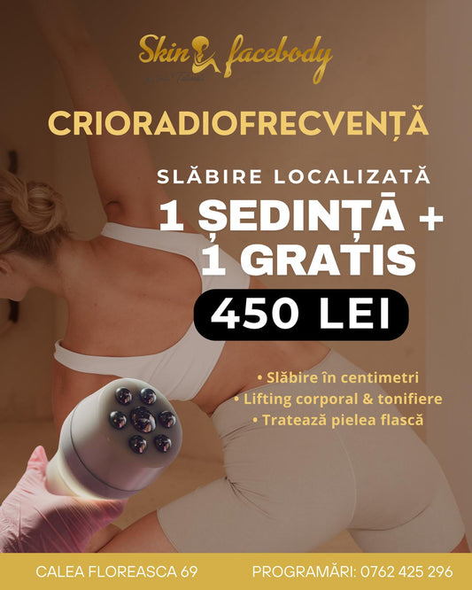 Crioradiofrecvență – Slăbire localizată (Winter Sale 1+1 Gratis)