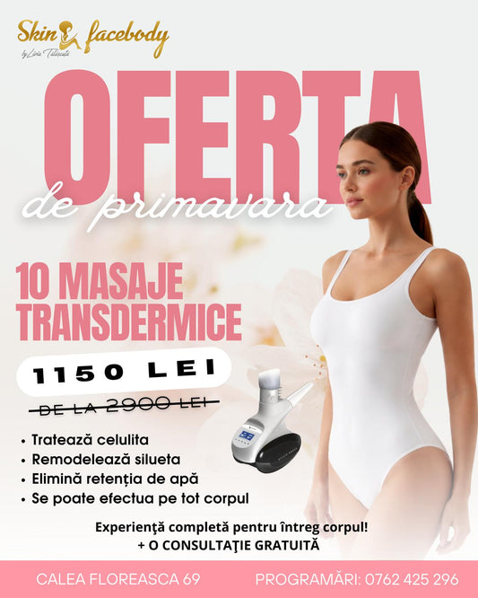 Pachet 10 Masaje Transdermice – Remodelare & Anti-celulită + Consultație gratuită