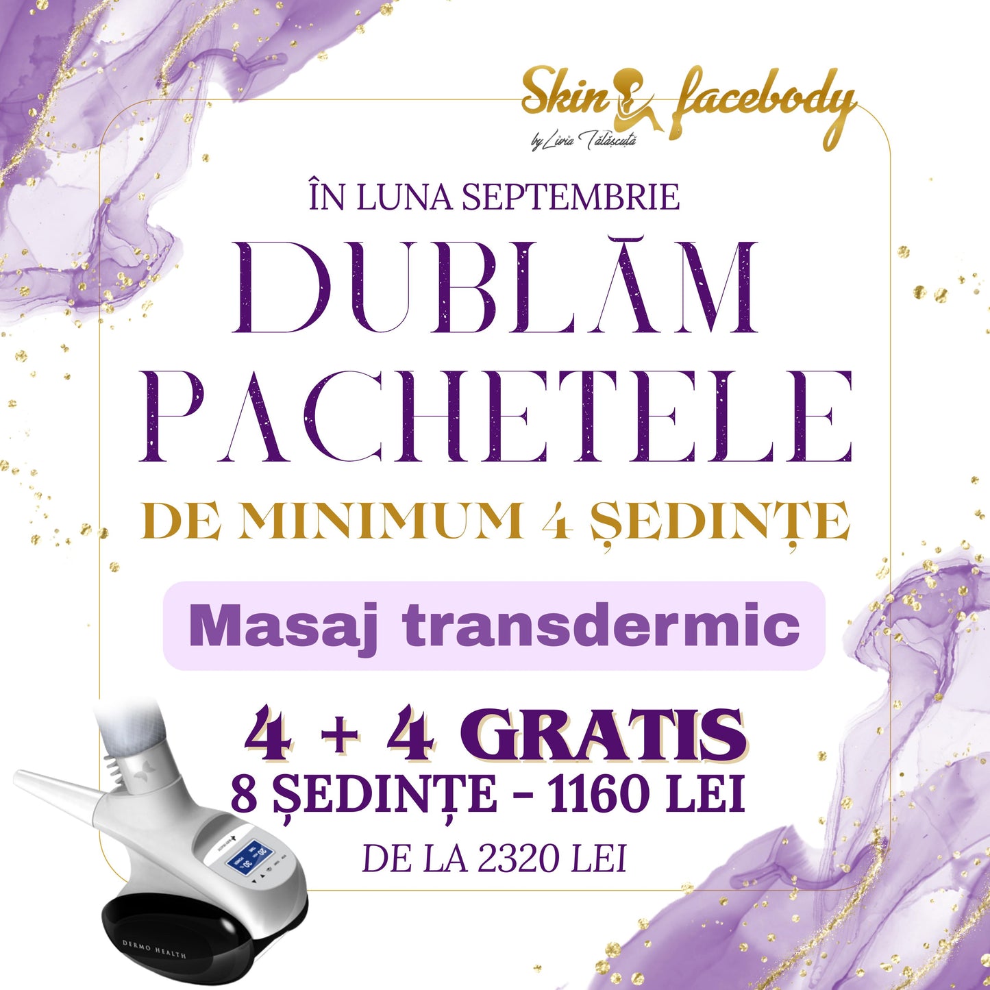 Pachet Masaj transdermic – Promo Septembrie (4+4 GRATIS)